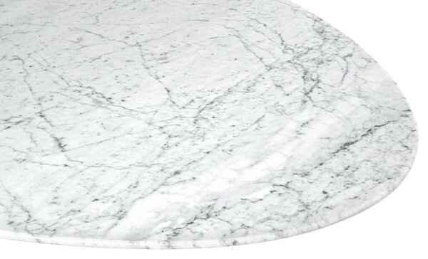 TULIP ELLIPSE MARBLE CARRARA fehér asztal - ovális márványlap, fém