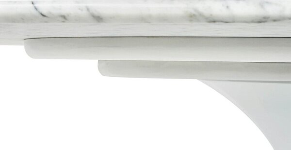 TULIP ELLIPSE MARBLE CARRARA fehér asztal - ovális márványlap, fém