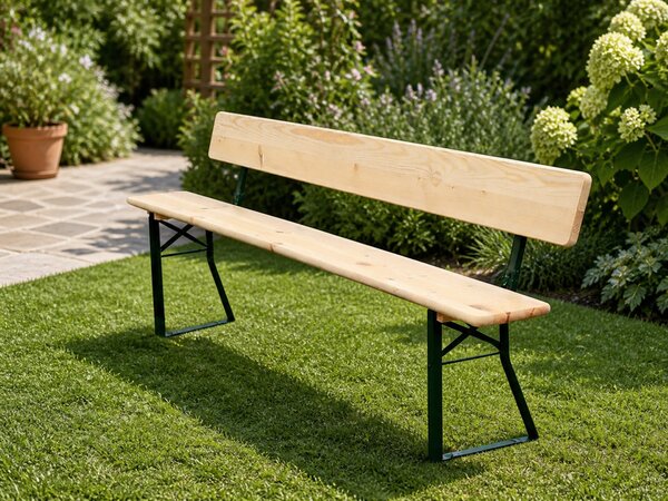 BAVORD Sörpad PREMIUM 220x25cm – tömörfenyő háttámlával