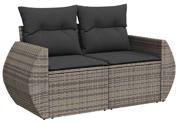 VidaXL Polyrattan Kerti Ülőgarnitúra - 9 részes - Szürke