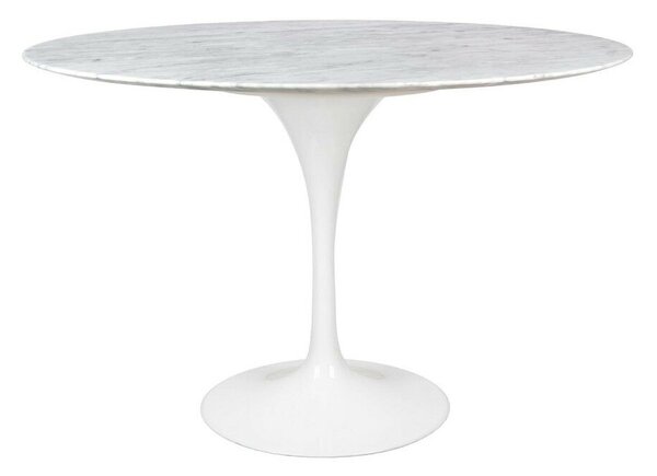 King Home Tulip Marble 120 Carrara étkezőasztal márvány fehér