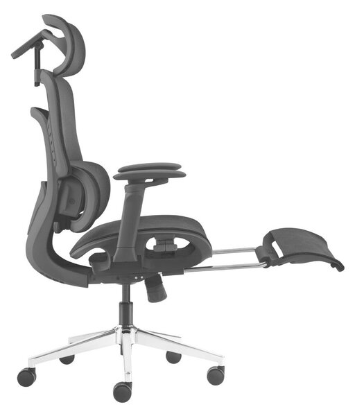 Ergonomikus irodai szék, hálós szövet masszázs funkcióval, fekete