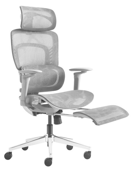 Ergonomikus irodai szék, hálós szövet masszázs funkcióval, szürke