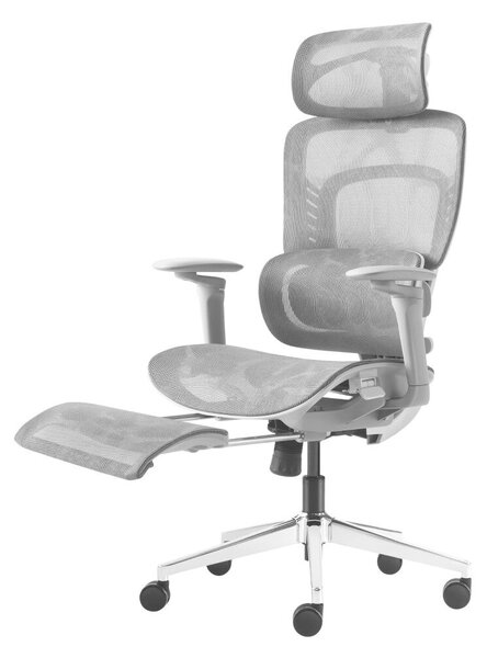 Ergonomikus irodai szék, hálós szövet masszázs funkcióval, szürke