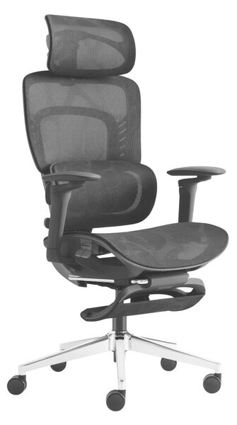 Ergonomikus irodai szék, hálós szövet masszázs funkcióval, fekete