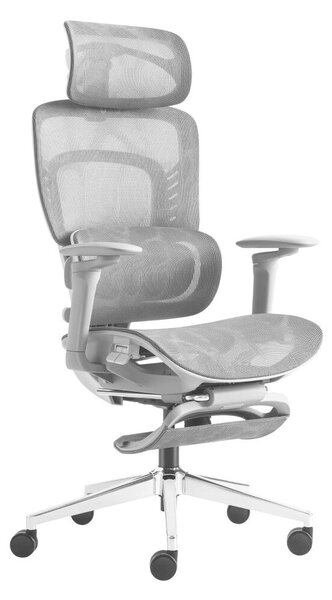 Ergonomikus irodai szék, hálós szövet masszázs funkcióval, szürke