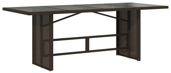 VidaXL Kerti Étkezőgarnitúra - 7 részes - Barna Polyrattan