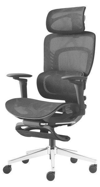 Ergonomikus irodai szék, hálós szövet masszázs funkcióval, fekete