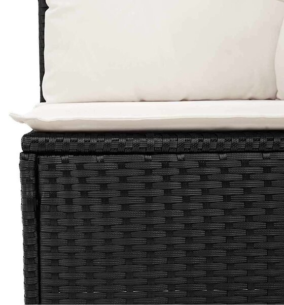 VidaXL Polyrattan Kerti Ülőgarnitúra - 6 részes - Fekete