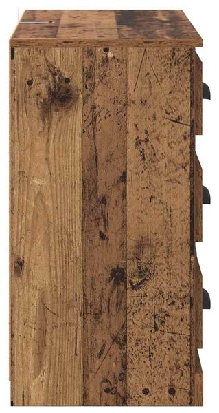 VidaXL Széf fiókkal Öreg fa 70 x 35,5 x 67,5 cm Faanyag