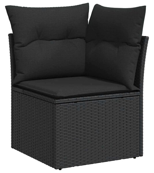 VidaXL Polyrattan Kerti Ülőgarnitúra - 9 részes - Fekete