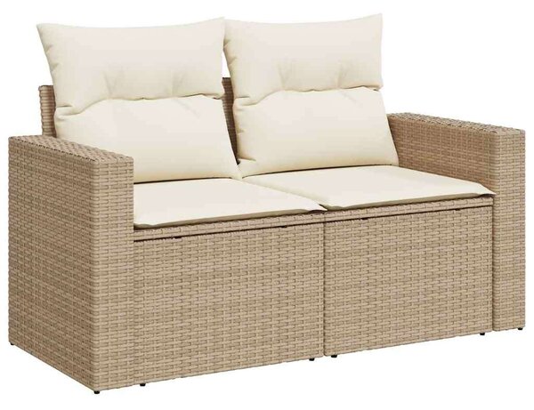 VidaXL 6 részes bézs polyrattan kerti ülőgarnitúra párnával
