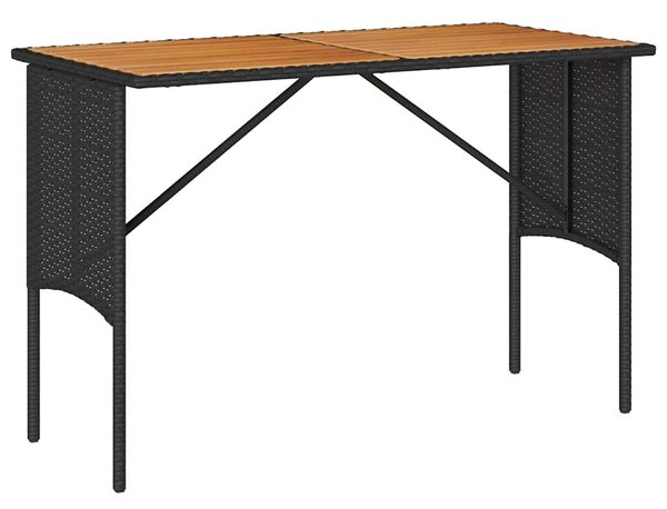 VidaXL 3 részes fekete polyrattan kerti étkezőgarnitúra párnákkal
