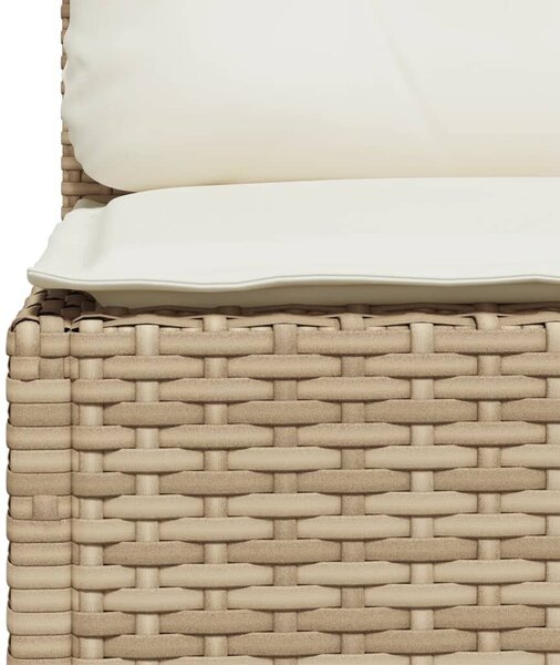 VidaXL 10 részes bézs polyrattan kerti ülőgarnitúra párnával