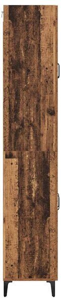 VidaXL Magasfiú Falra szerelhető Öreg fa 69,5 x 34 x 180 cm Faanyag