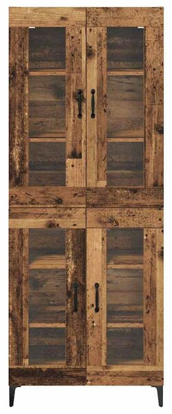 VidaXL Magasfiú Falra szerelhető Öreg fa 69,5 x 34 x 180 cm Faanyag