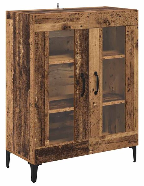 VidaXL Magasfiú Falra szerelhető Öreg fa 69,5 x 34 x 180 cm Faanyag