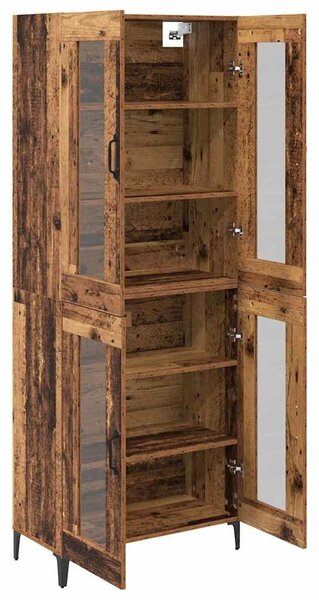 VidaXL Magasfiú Falra szerelhető Öreg fa 69,5 x 34 x 180 cm Faanyag