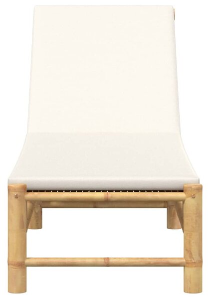 VidaXL bambusz napozóágy párnákkal 55x199x30 cm