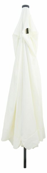 VidaXL Kert Napernyő LED Fényekkel ø395x245 cm Homokfehér