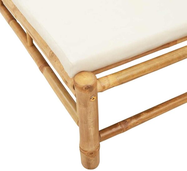 VidaXL bambusz napozóágy párnákkal 55x199x30 cm