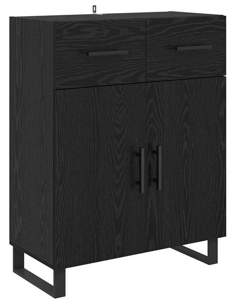 VidaXL Széf Fekete tölgy 69,5 x 34 x 90 cm Szerelt Fa