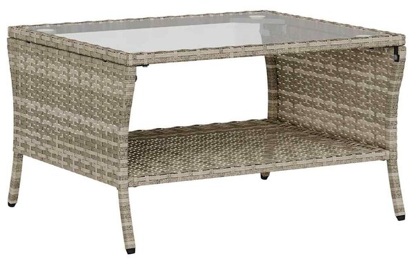 VidaXL 6 részes világosszürke polyrattan kerti ülőgarnitúra párnákkal