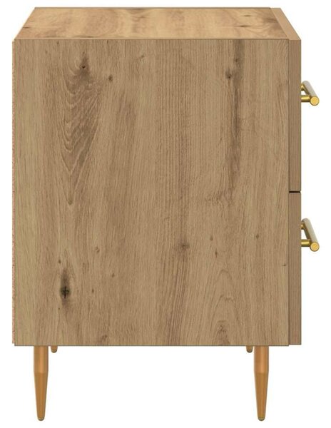 VidaXL Éjjeliszekrény 2 pcs Artisan tölgy 40 x 35 x 47,5 cm Faanyag