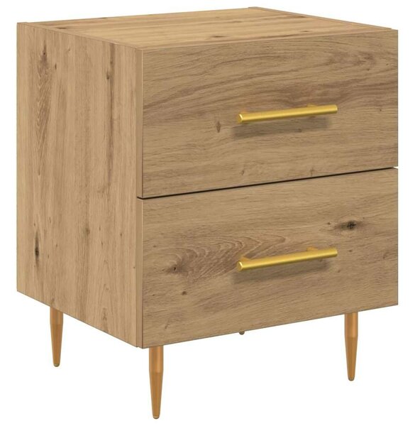 VidaXL Éjjeliszekrény 2 pcs Artisan tölgy 40 x 35 x 47,5 cm Faanyag