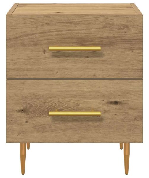 VidaXL Éjjeliszekrény 2 pcs Artisan tölgy 40 x 35 x 47,5 cm Faanyag