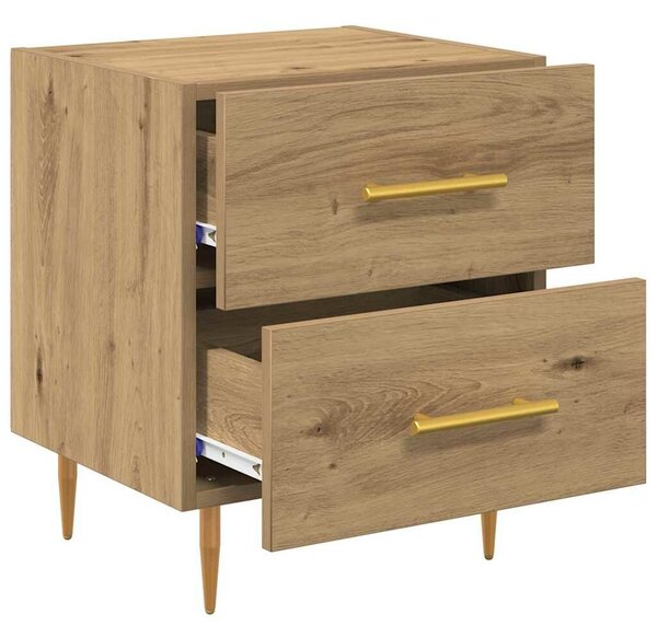 VidaXL Éjjeliszekrény 2 pcs Artisan tölgy 40 x 35 x 47,5 cm Faanyag