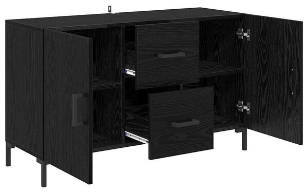 VidaXL Széf Fekete tölgy 100 x 36 x 60 cm Szerelt Fa