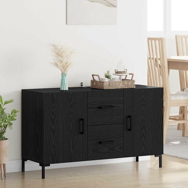 VidaXL Széf Fekete tölgy 100 x 36 x 60 cm Szerelt Fa
