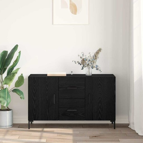 VidaXL Széf Fekete tölgy 100 x 36 x 60 cm Szerelt Fa