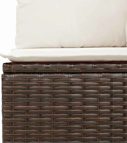 VidaXL 10 részes barna polyrattan kerti ülőgarnitúra párnákkal