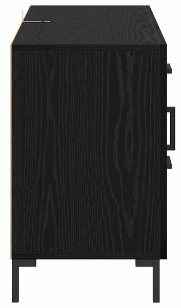 VidaXL Széf Fekete tölgy 100 x 36 x 60 cm Szerelt Fa