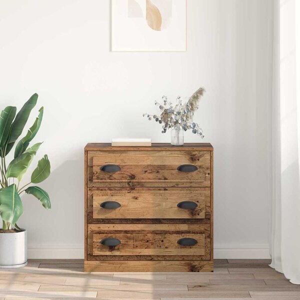 VidaXL Széf fiókkal Öreg fa 70 x 35,5 x 67,5 cm Faanyag