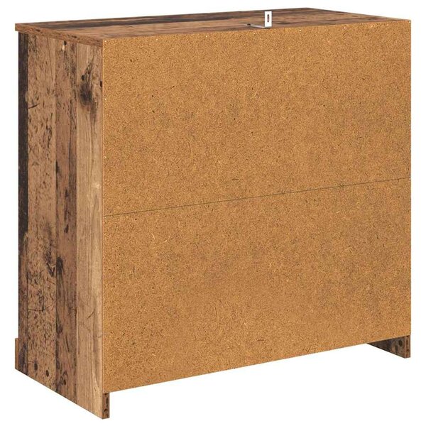 VidaXL Széf fiókkal Öreg fa 70 x 35,5 x 67,5 cm Faanyag