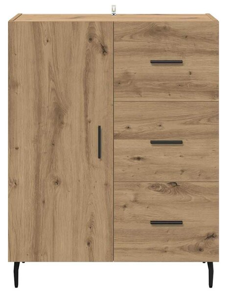 VidaXL Széf Artisan tölgy 69,5 x 34 x 90 cm Műszaki fa és vas