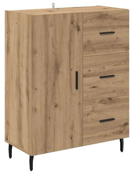 VidaXL Széf Artisan tölgy 69,5 x 34 x 90 cm Műszaki fa és vas