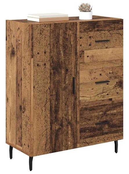 VidaXL Széf fiókkal Öreg fa 69,5 x 34 x 90 cm Műszaki fa és vas