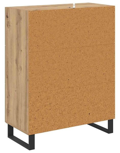 VidaXL Széf Artisan tölgy 69,5 x 34 x 90 cm Műszaki fa és vas