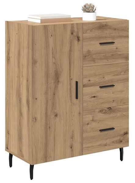 VidaXL Széf Artisan tölgy 69,5 x 34 x 90 cm Műszaki fa és vas