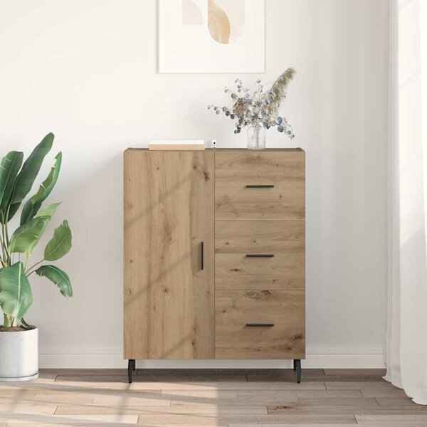 VidaXL Széf Artisan tölgy 69,5 x 34 x 90 cm Műszaki fa és vas