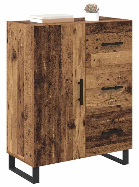 VidaXL Széf fiókkal Öreg fa 69,5 x 34 x 90 cm Műszaki fa és vas