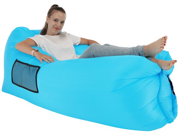 Felfújható babzsák/lazy bag, kék, LEBAG