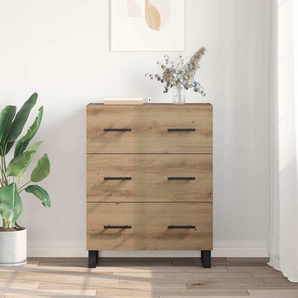 VidaXL Széf Artisan tölgy 69,5 x 34 x 90 cm Műszaki fa és vas