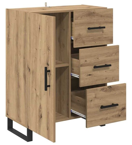 VidaXL Széf Artisan tölgy 69,5 x 34 x 90 cm Műszaki fa és vas