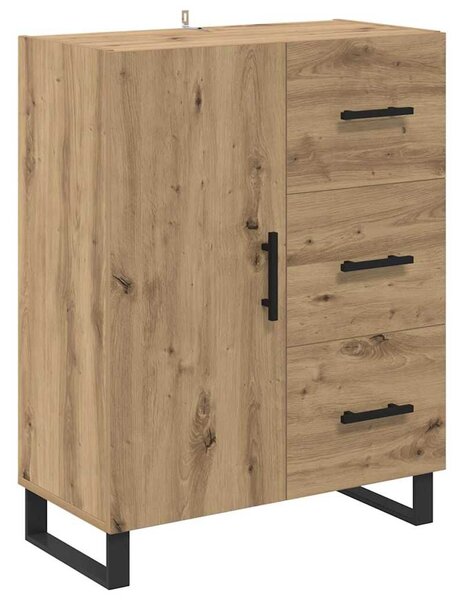 VidaXL Széf Artisan tölgy 69,5 x 34 x 90 cm Műszaki fa és vas