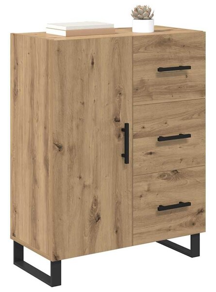 VidaXL Széf Artisan tölgy 69,5 x 34 x 90 cm Műszaki fa és vas